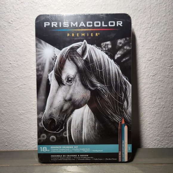 Prismacolor Other - NEW Prismacolor Graphite Drawing Pencils Set Erasers & Sharpeners 18-Piece art